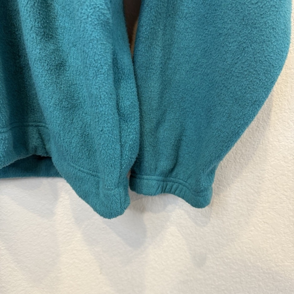 Vintage 90s Nike F.I.T. Teal Blue Half-Zip sherpa Fleece Pullover Jacket Large - Picture 3 of 8